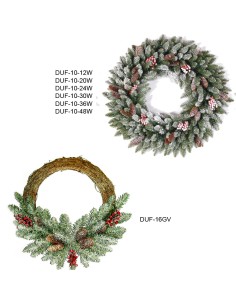 DUNHILL FIR SNOWY WREATHS CON PIGNE BACCHE E NEVE