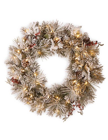 SNOWY BEDFORD PINE WREATH