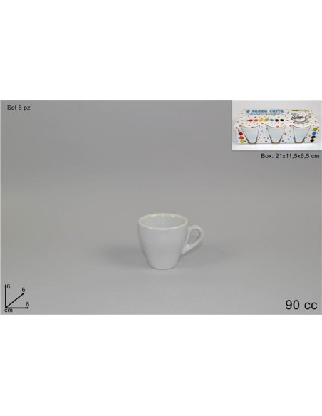 23783 TAZZINE CAFFE' 6pz BIANCO