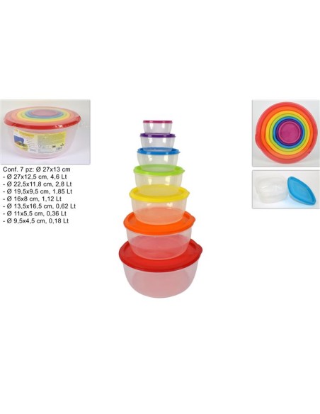 46445 CONTENITORI PLASTICA SET 7PZ