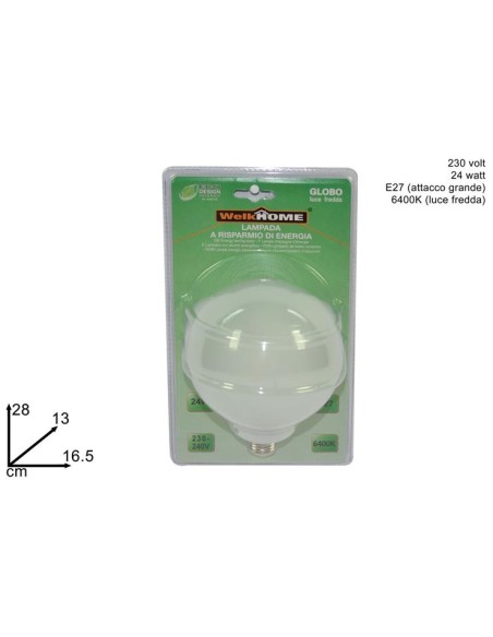 02411 LAMPADA ES GLOBO OPA E27 24W