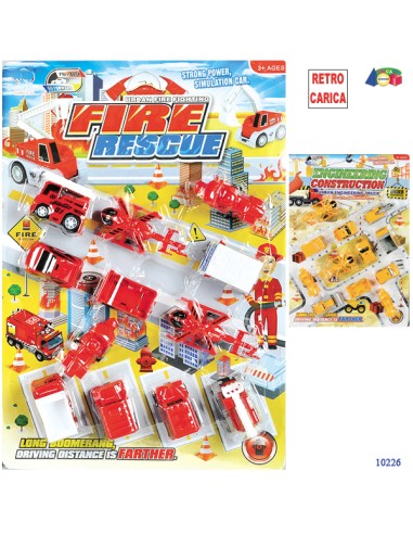 10226 SET MINI MEZZI POMPIERI/LAVORI