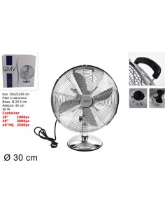 54083 VENTILATORE DA TAVOLO ACCIAIO