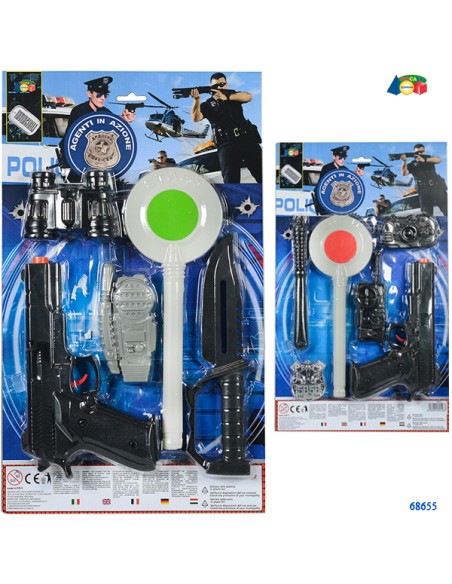68655 SET POLIZIA AGENTI C/PALETTA