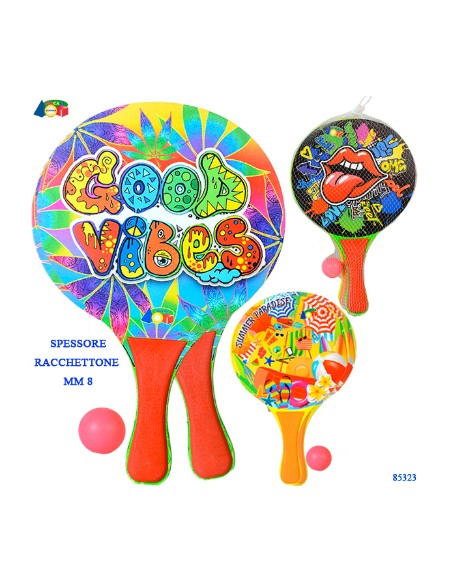 85323 COPPIA RACCHETTONI C/PALLA