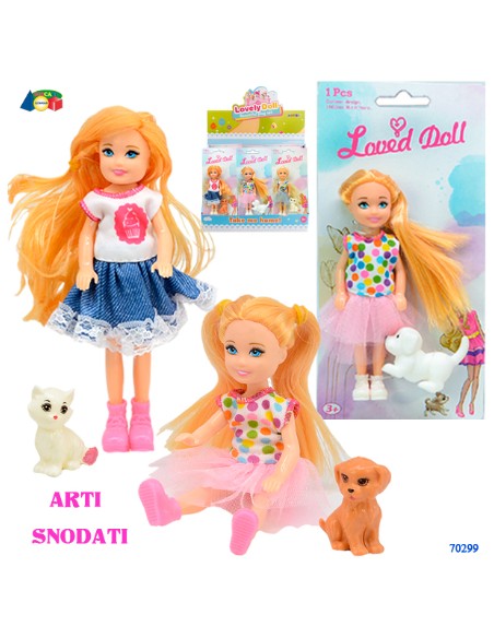 70299 SET BAMBOLINA C/CANE O GATTO